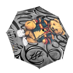 Umbrella Semi Automatic Foldable Hip Hop Bear