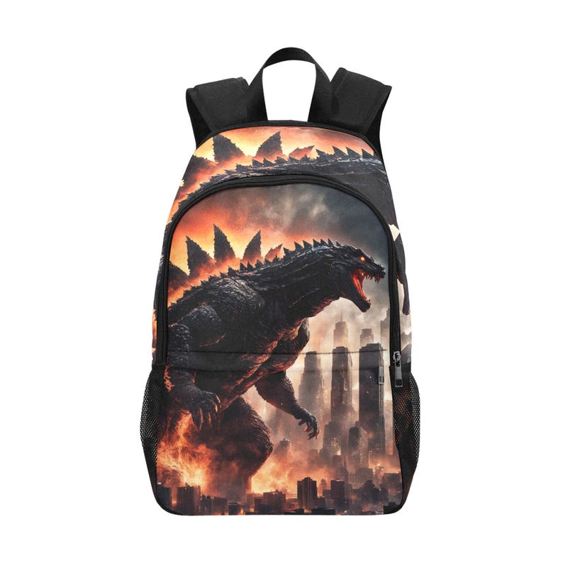 Custom Godzilla Backpack Godzilla Backpack Kaiju Art Cartoon School Bag - Etsy