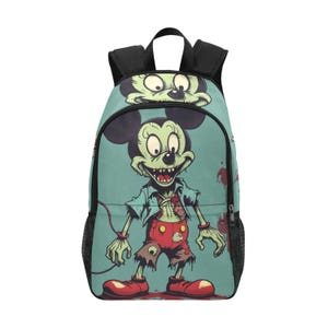 Backpack School Designer Backpacks Canvas Backpack Personalized Backpacks Halloween Horror Zombie Cartoon Comics Art