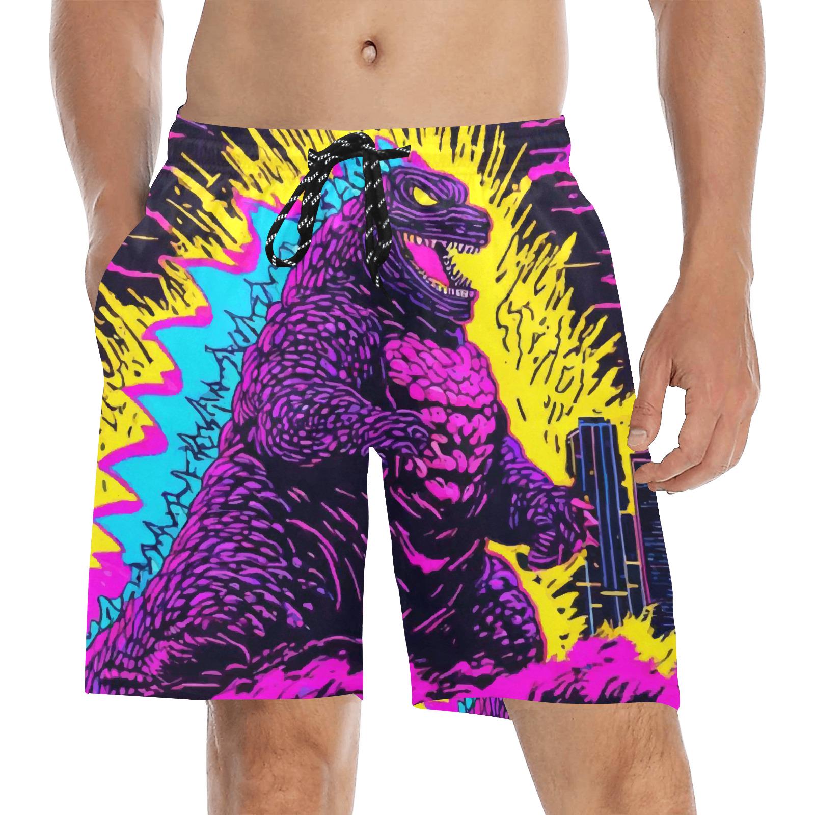 Godzilla Swim Trunks Men