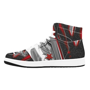 Art High Top Sneakers Retro Design Men&#39;s Shoes