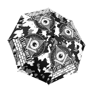 Umbrella Semi Automatic Foldable Illuminati Funny