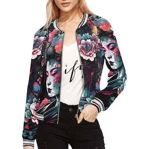 Bomber Jacket women Japan Geisha