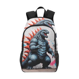 Godzilla Backpack Retro Kaiju School Bag