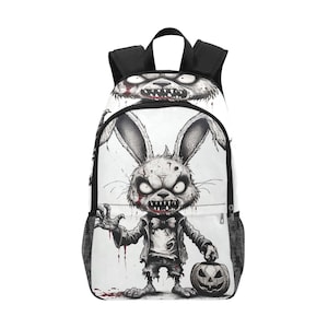 Backpack School Horror Bunny Backpack Halloween School Backpack Cartoon