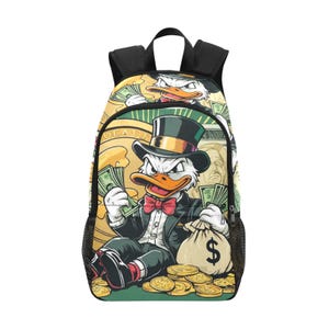 Backpack School Backpack Printed Backpacks Kids Bags Rucksack Gangsta Duck Hustle Cartoon