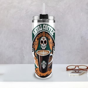 Tumbler 40oz Sugar Skull Coffee
