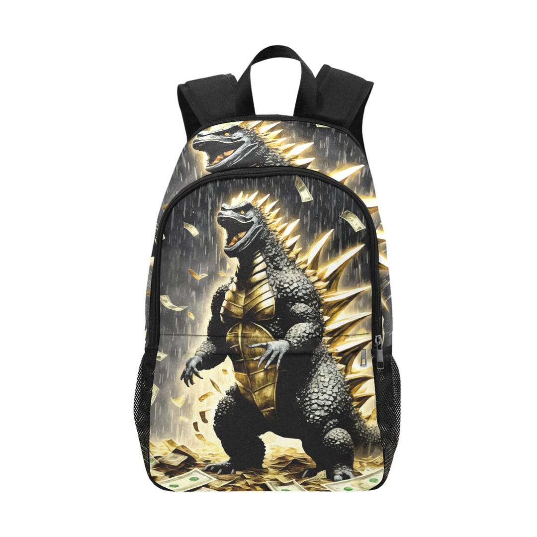 Custom Godzilla Backpack Godzilla Art School Backpack Kaiju Cartoon Canvas Bag - Etsy