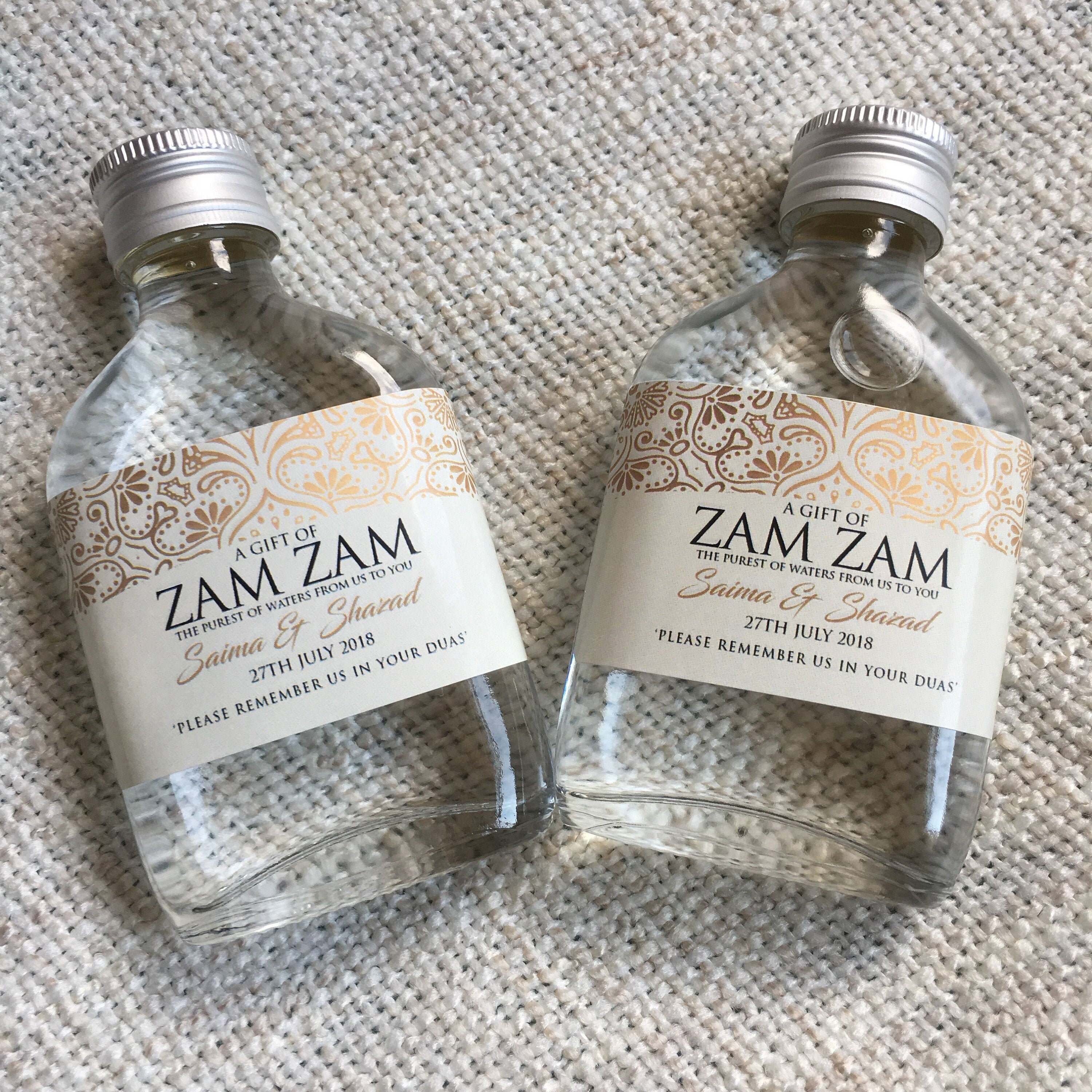 Personalised Zam Zam Bottles pack of 50 Etsy UK