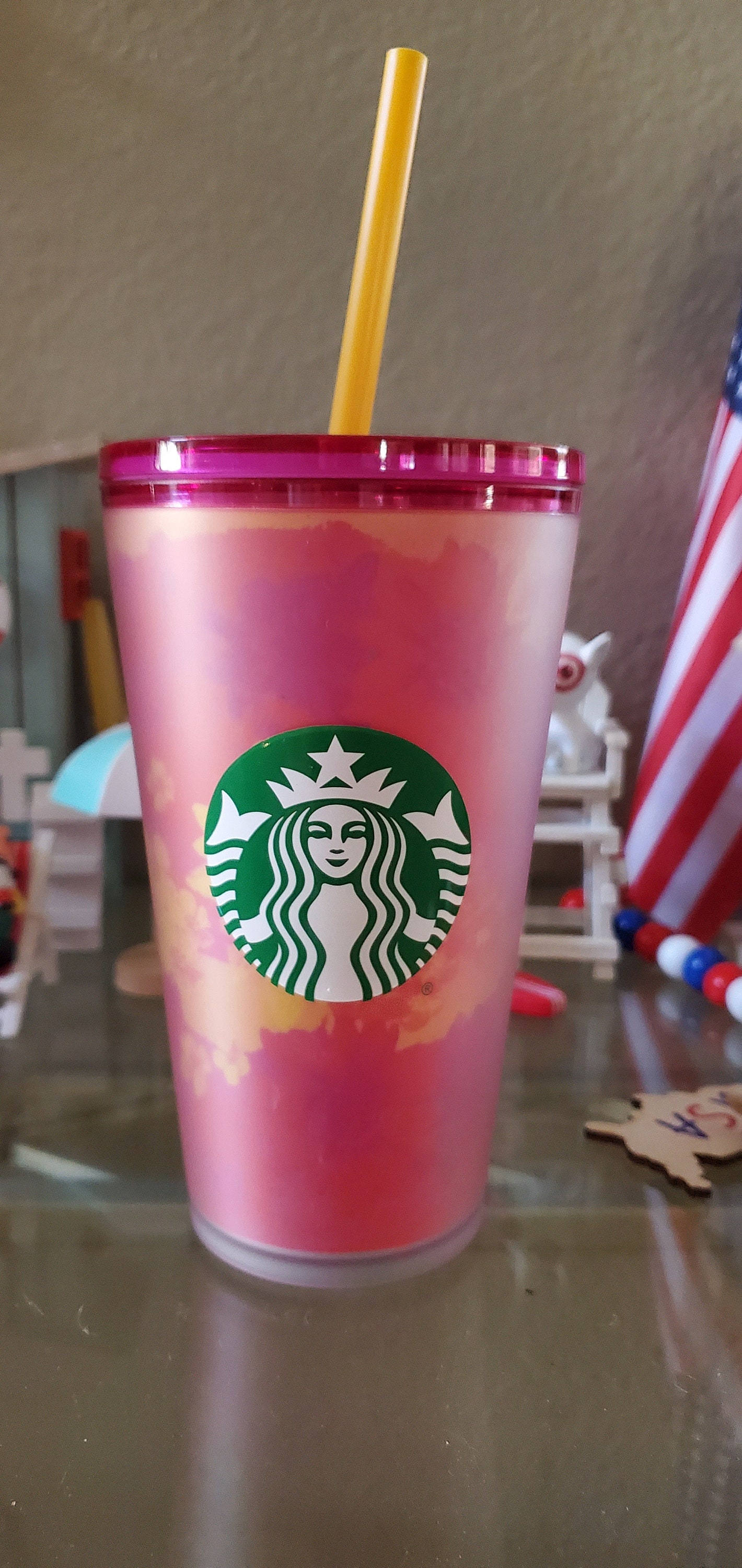 Starbucks reusable cold cup Ombre Pink · Micheles Designs · Online
