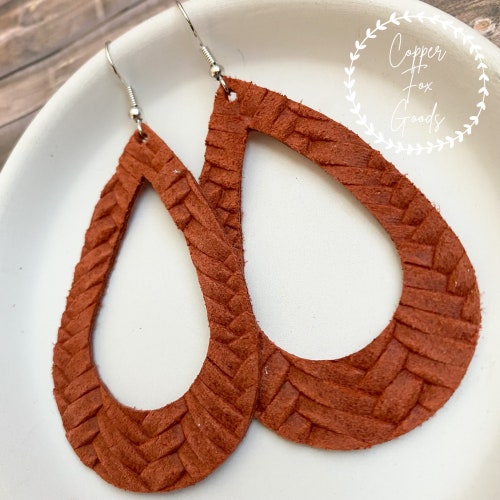 Cinnamon suede earrings, suede newest Earrings, Leather Earrings, Gift for her, Mother’s Day Gift, Boho earrings, Christmas gift for her