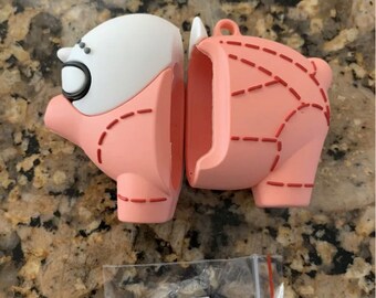 Pink Pig With White Helmet Airpod case