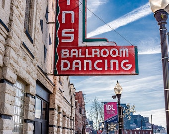 Tulsa Oklahoma Skyline Wall Art - Cains Ballroom; Music Hall; Wall Art Decor; Tulsa Architecture, Tulsa Wall Art, Tulsa Photos; Concerts
