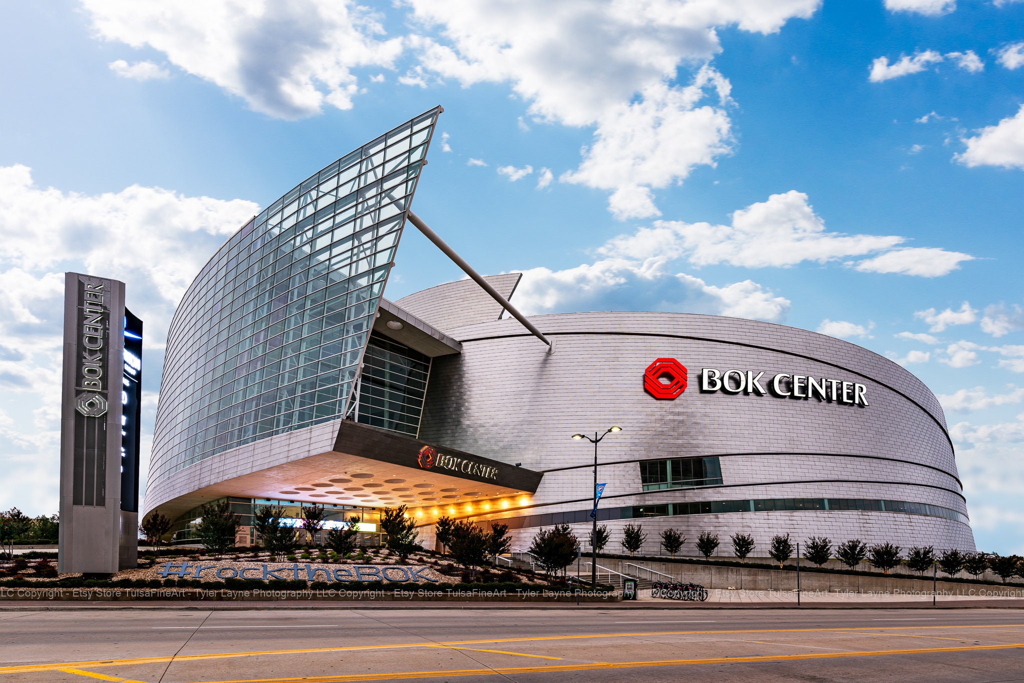 Tulsa Oklahoma Wall Art - BOK Center - Downtown Tulsa Skyline