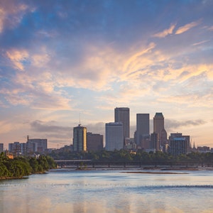 Tulsa Oklahoma Skyline Wall Art; Sunset; Downtown Tulsa, Architecture Art; Cityscape Art; Tulsa Art; Buildings; Fine Art