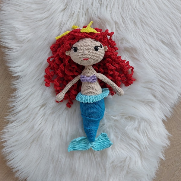 Arielle, Meerjungfrau, gehäkelte Puppe, mermaid, Amigurimi, Meerjungfrau Puppe, Arielle die Meerjungfrau, Weihnachtsgeschenk