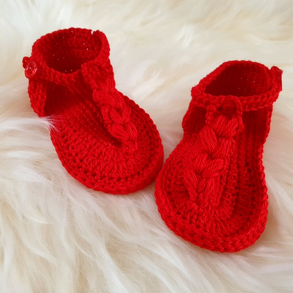 Sandalen in rot für Babys, Espadrilles für Mädchen, Zehensandale