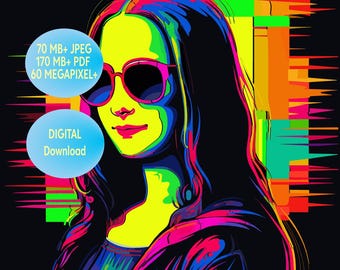 Mona Lisa Digital Print - AI Generated - High Quality Digital File - Instant Download for Print