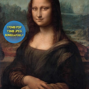 Mona Lisa Digital Print - Monalisa High Quality photo - Instant Download for Print