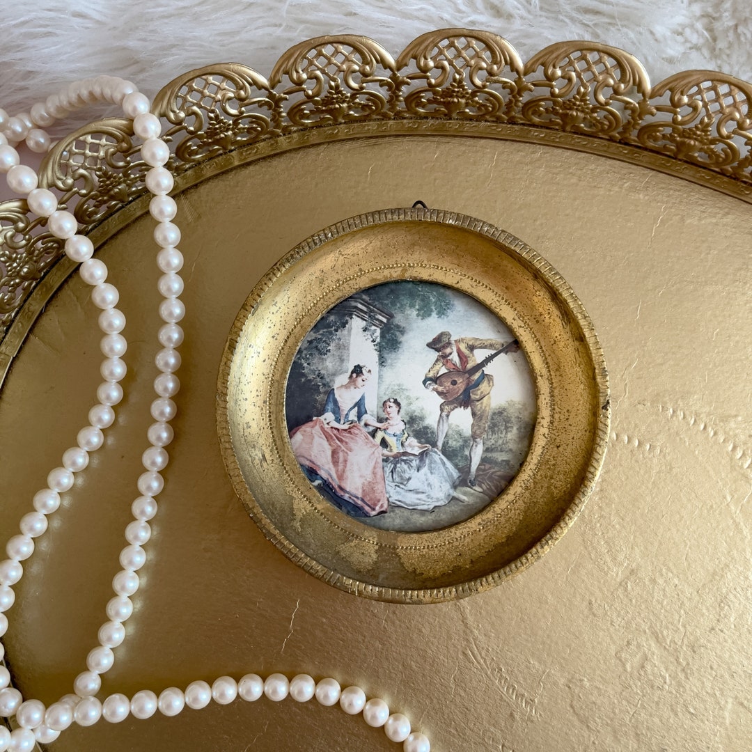 Romantic Gold Vintage Ornate Framed Art/art Deco - Etsy