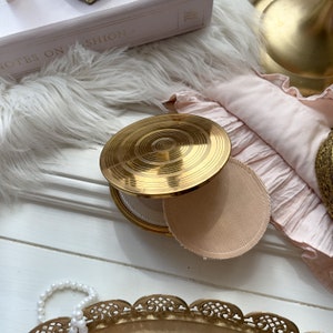 Vintage 1950s Peruvian Vanity Compact Mirror - Antique Makeup Case for School or Wall Decor