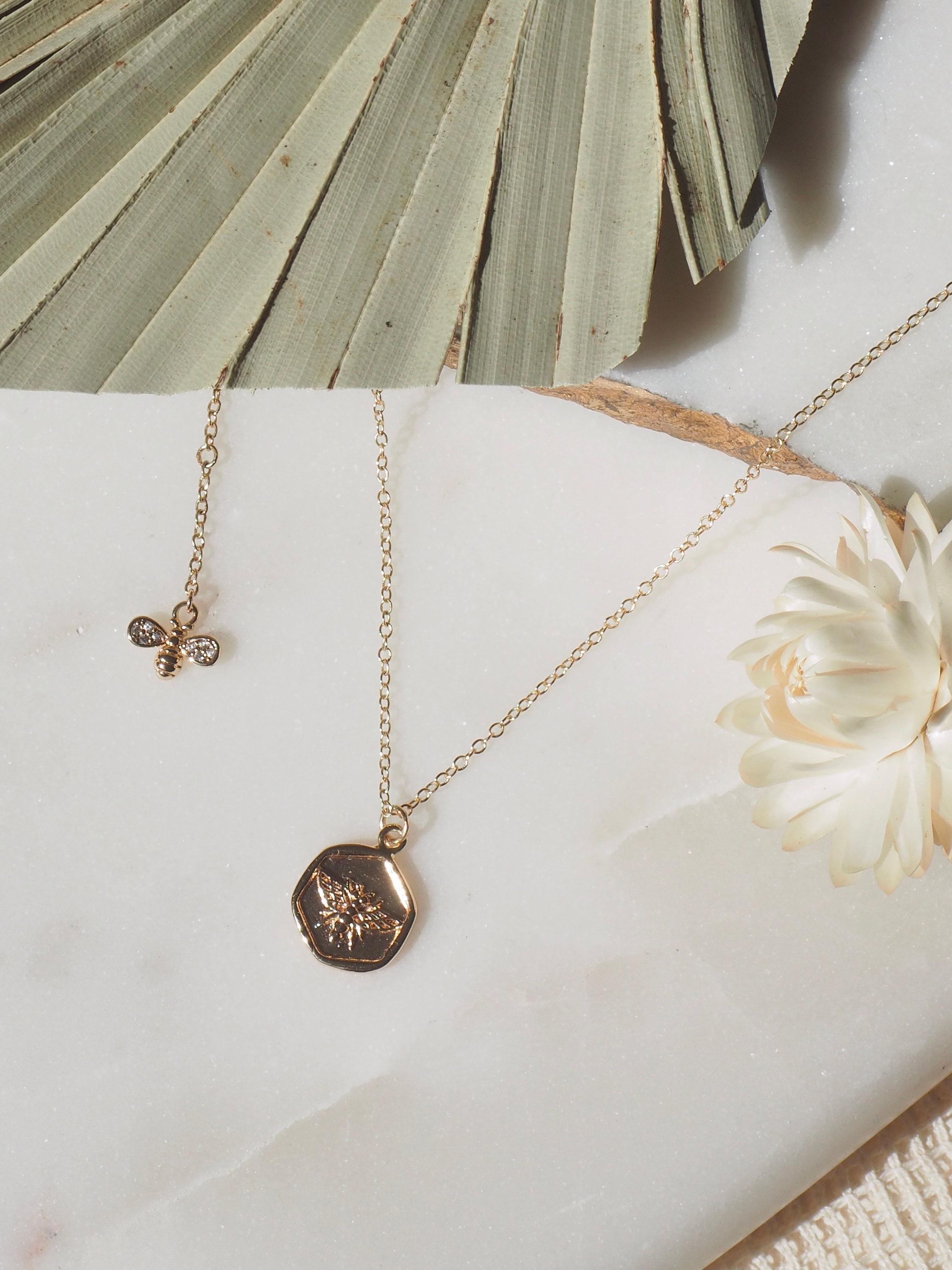 HONEY BEE YOURSELF Necklace Gold Plated Chain Necklace - Etsy