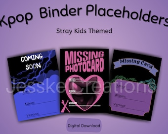Stray Kids Photocard Binder Filler - Etsy