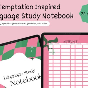 Language Study Digital Notebook || TXT Temptation Inspired