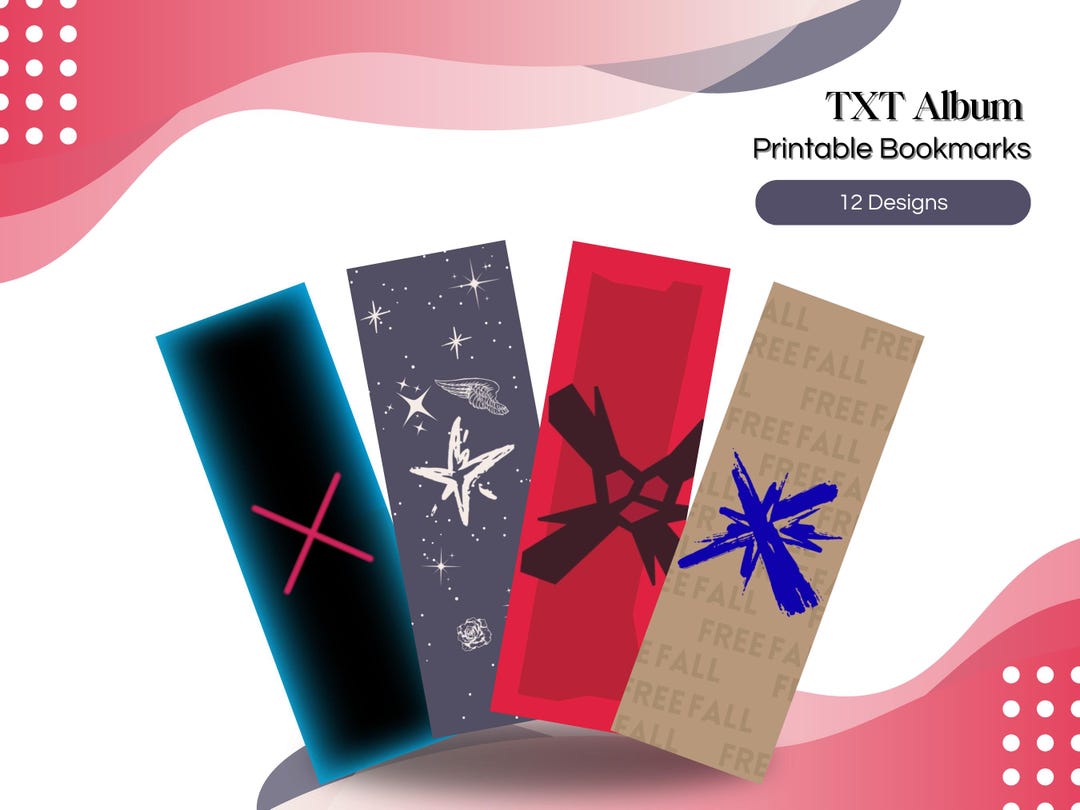 Txt Printable TXT Inspired Printable Bookmarks - Etsy