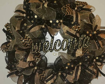 Black and Gold Wreath