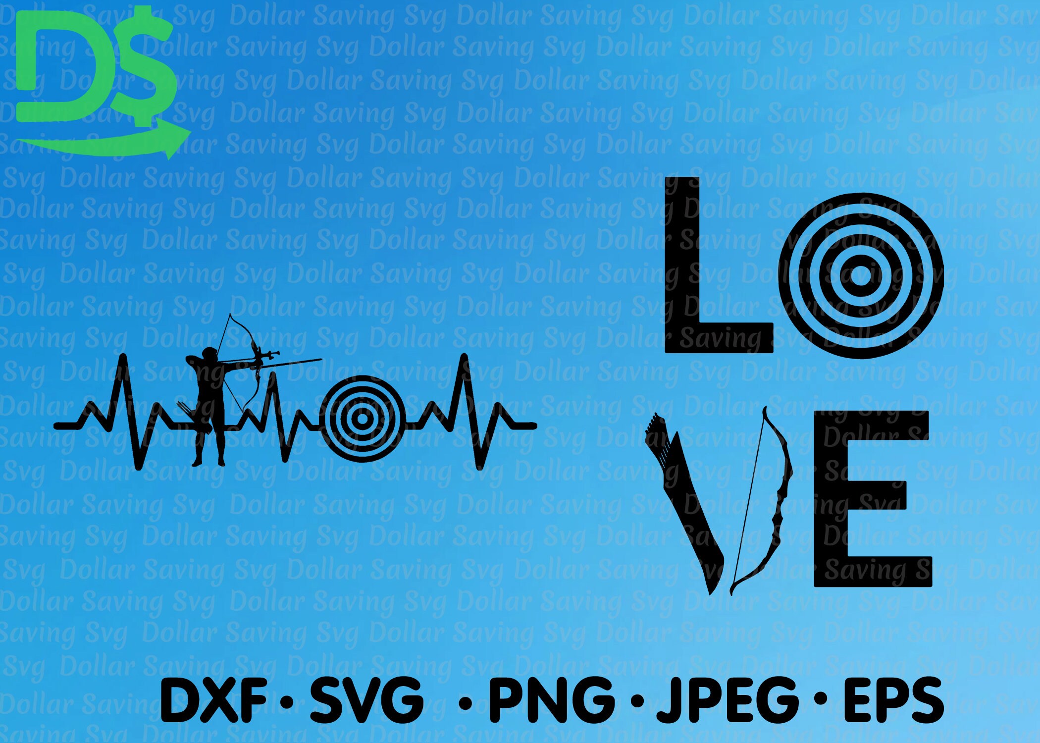 Archery Love Heart Archer SVG Filearchery Love SVG vector Etsy