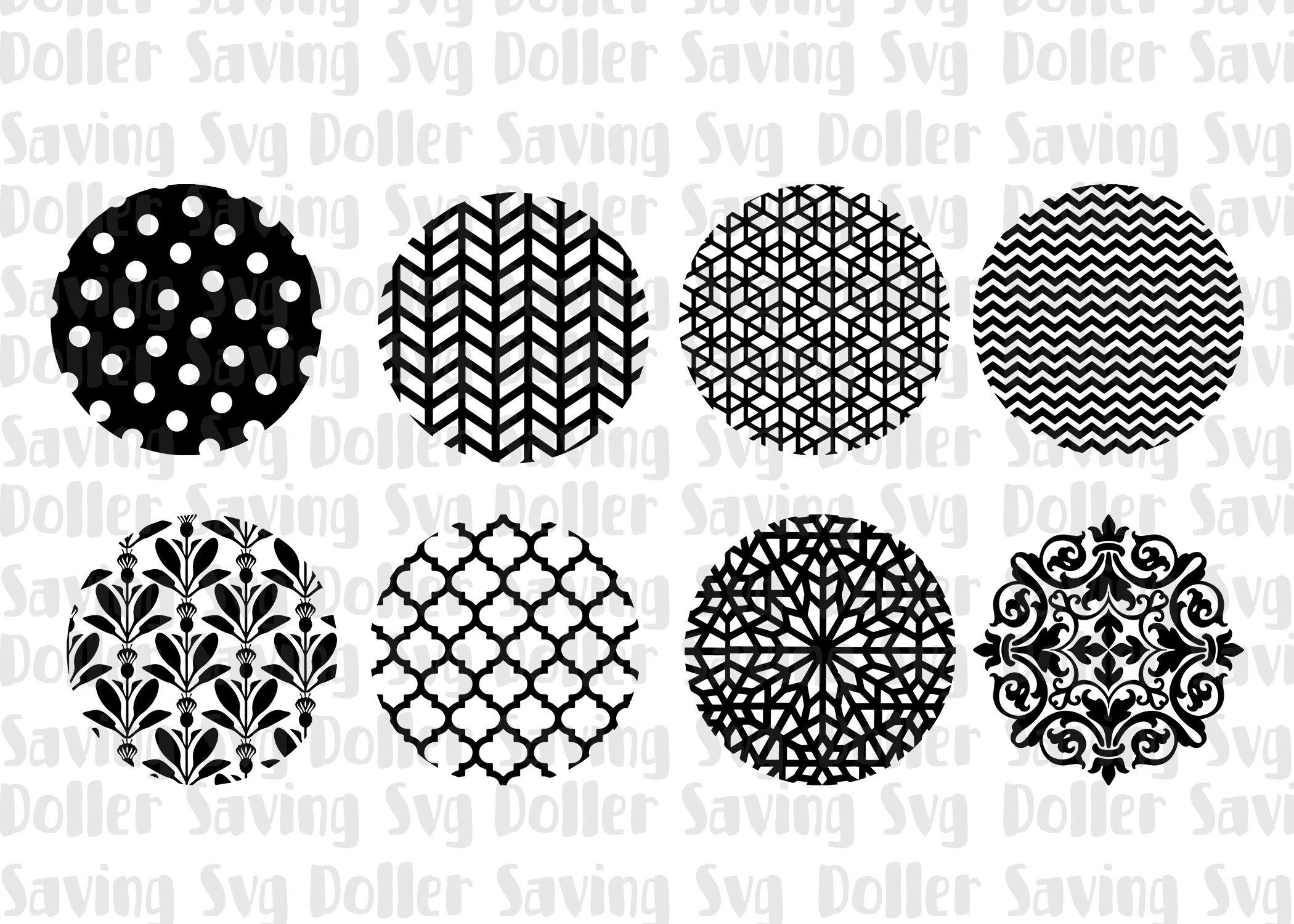 8 Runde Kreis Hintergrund Muster Svg sofortigen Download | Etsy