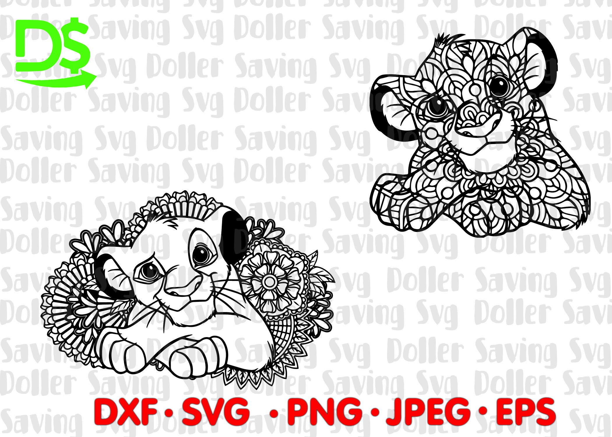 Lion King Mandala Svg Png Dxf Mandala Svg Png Dxf - Etsy Australia
