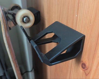 Minimalist Wall Mount for Skateboards & Longboards – Modern Rack in Black or White