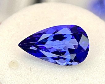 AAAA  Colour Natural Blue Tanzanite 8x4.5 mm Pear Shape Cut Faceted Loose Gemstone | #B1.33
