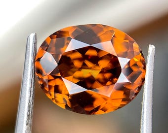 Natural Imperial Zircon 10x8 mm Oval Shape Faceted Loose Gemstone  #B35.2