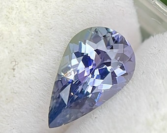 Einzigartige Farbe Natürliche Nicht erhitzte Tansanit Birne 9,5 x 7 mm Geschliffener loser Edelstein, Gewicht - 1,25 Cts, Zoisit Tansanit, (Lupenrein) # B 11.43