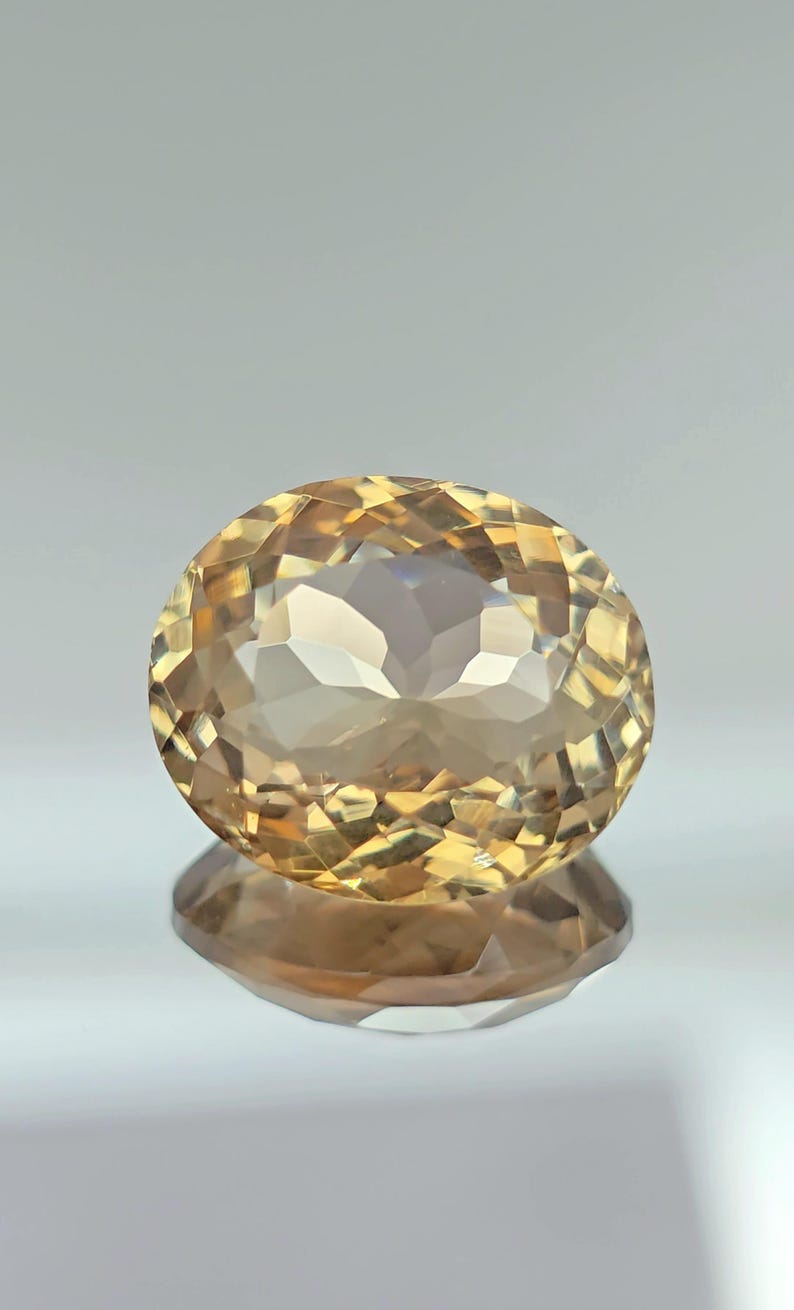 Rare Natural Imperial Topaz 7.29 Cts | 12.5x10.5 Mm Oval Cut | Golden ...