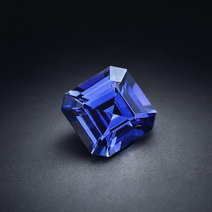 Rare Natural Unheated Blue Tanzanite 5.5 mm Asher Cut Faceted Loose Gemstone | #C.10