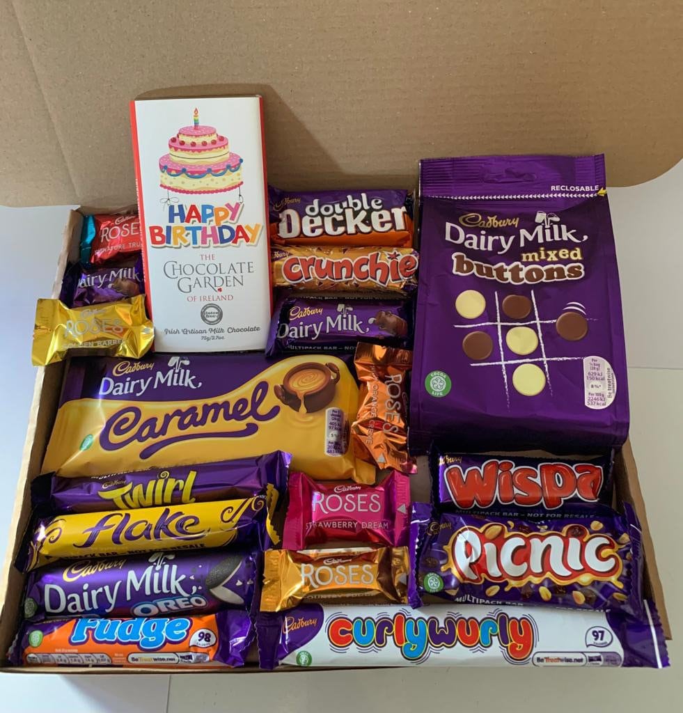 Large Cadburys Birthday Treat Box Treat Box Birthday Hamper Birthday
