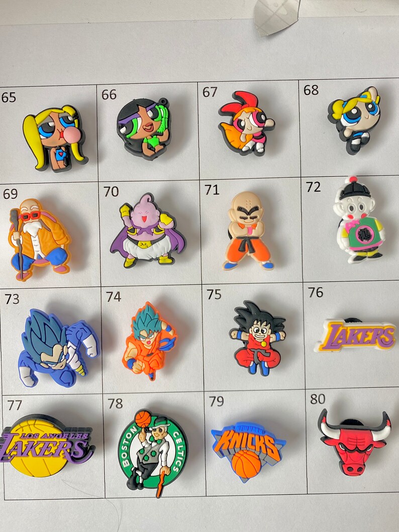 Croc Charm Jibbitz powerpuff Dragon Ball Z Lakers Etsy