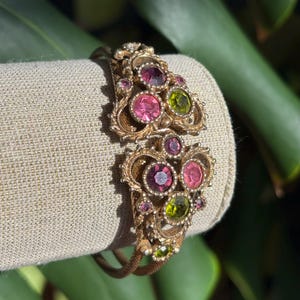 Bracciale rigido vintage Sarah Coventry anni &#39;70, modello Lites Clamper, in stile austriaco