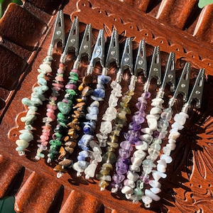 Crystal Clip, Crystal Wand Clip, Bracelet Helper,  ATM Credit/Debit Card Clip, Multi-use Tool, Long Nail Clip, Handmade Gift