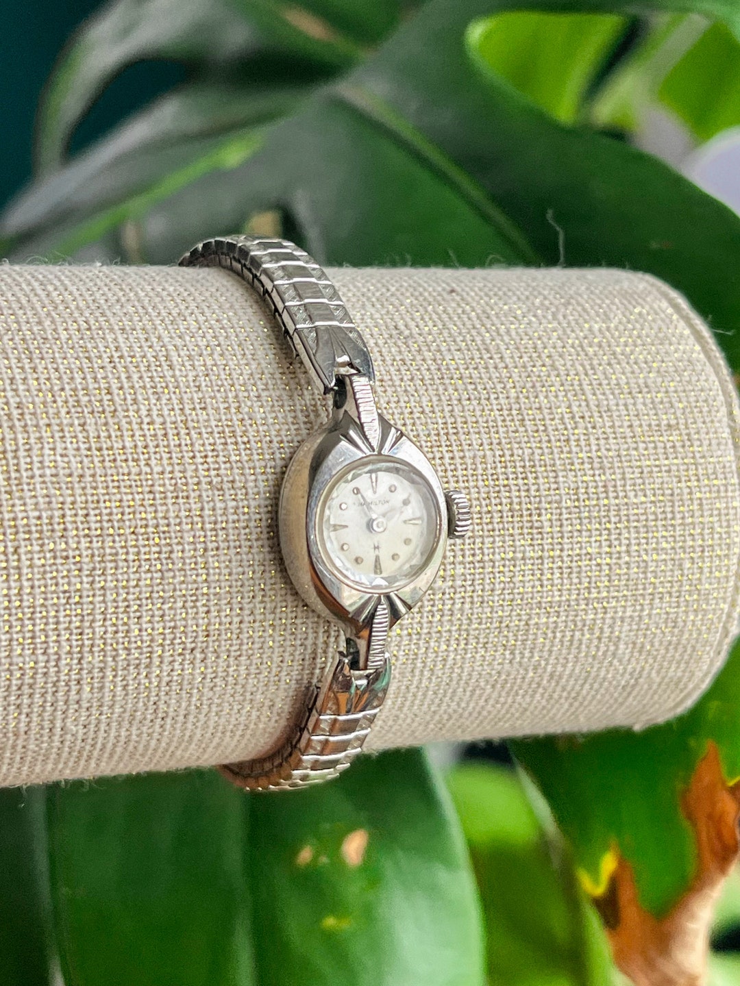 Vintage Hamilton 10K Gold RGP Bezel Automatic Wrist Watch Stainless