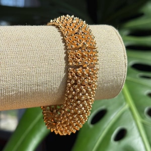 Vintage Sarah Coventry 1973 gold Bracelet antique jewelry large bangle bracelet