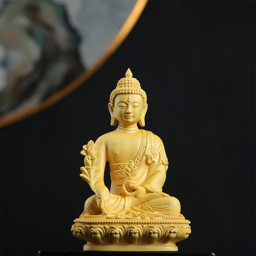 Handcarved Sitting Shakyamuni Buddha Statue From Thailand Etsy