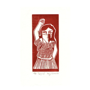 Legacy Feministischer Linoldruck / Wandkunstdrucke / Original Linolschnittdruck / Limitierte Auflage handgefertigt