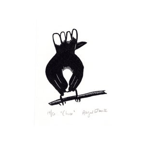 Chico Linocut print / Wall Art Print / Original Linocut Print / Limited Edition Handmade