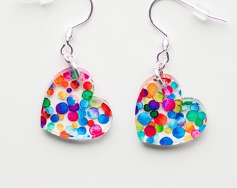 Cute Labrador Retriever Dog Earrings - Acrylic Dangle Puppy With Heart Charm, Valentine's Gift For Pet Lovers - View #6