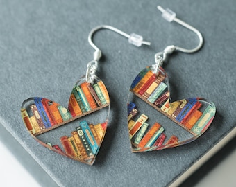 Cute Labrador Retriever Dog Earrings - Acrylic Dangle Puppy With Heart Charm, Valentine's Gift For Pet Lovers - View #4